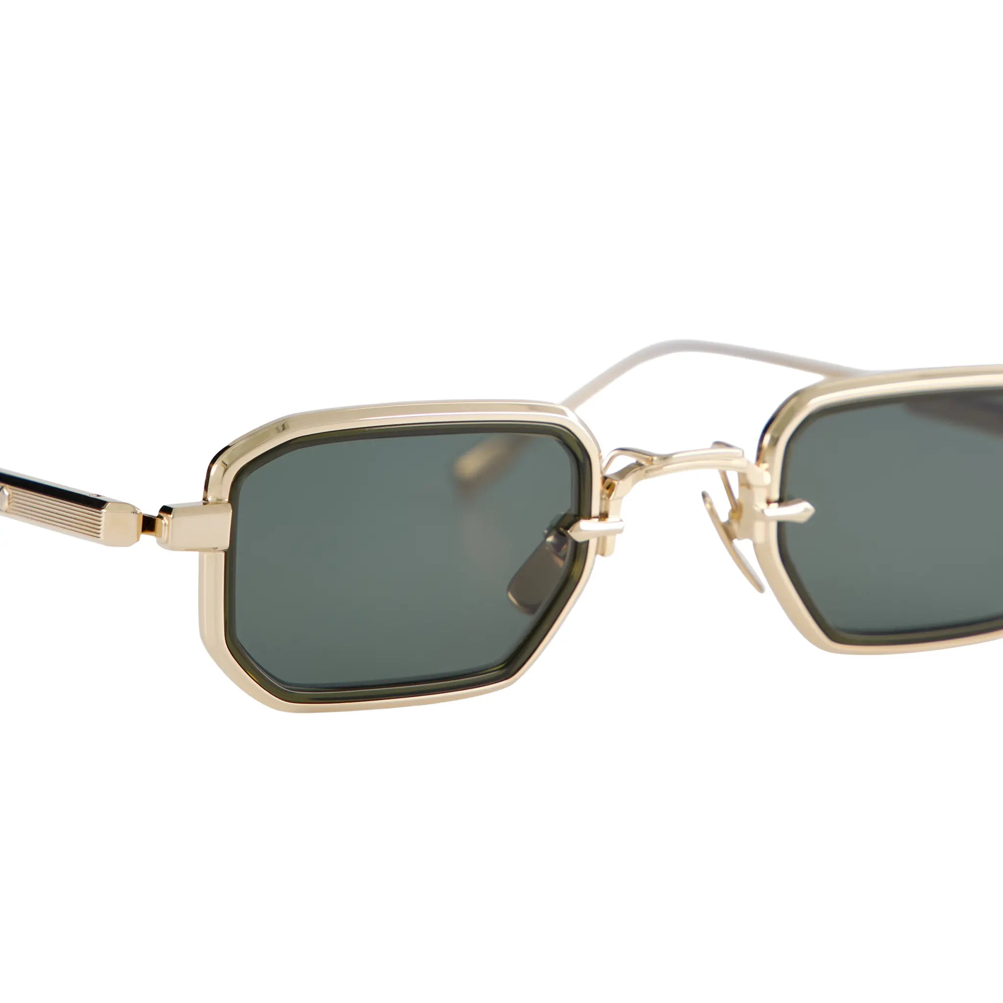 Detailed View of SATO Deneb-T Titanium Green Olive Sunglasses